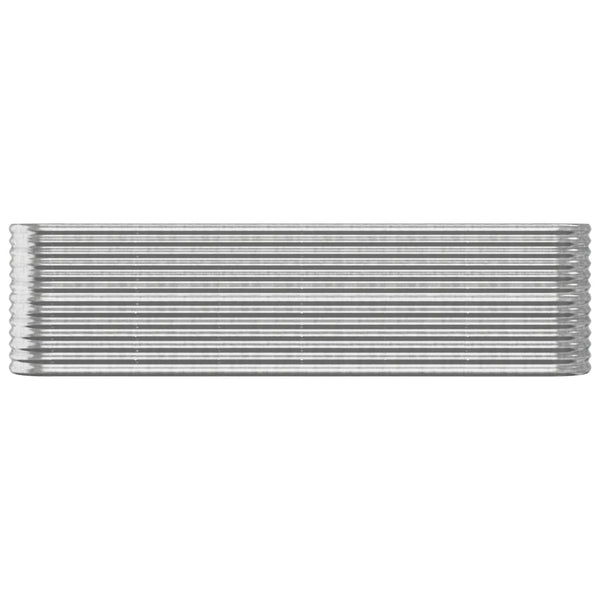vidaXL Raised Garden Bed Galvanized Steel 260x40x68 cm Silver