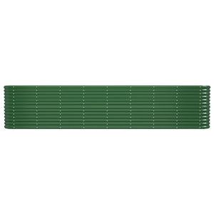 vidaXL Raised Garden Bed Powder-Coated Steel 332x40x68 cm Green