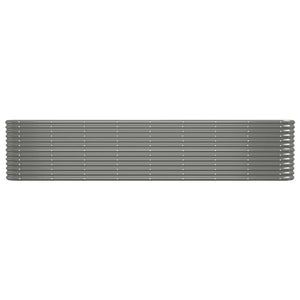 vidaXL Raised Garden Bed Galvanized Steel 332x40x68 cm Grey