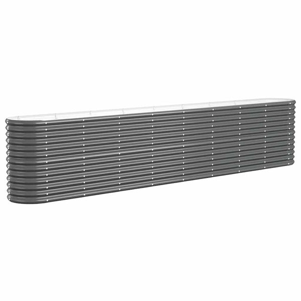 vidaXL Raised Garden Bed Galvanized Steel 332x40x68 cm Anthracite