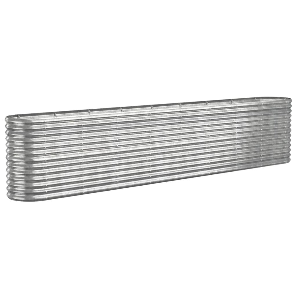 vidaXL Raised Garden Bed Galvanized Steel 332x40x68 cm Silver