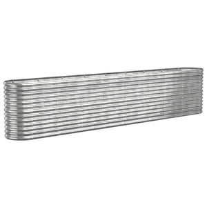 vidaXL Raised Garden Bed Galvanized Steel 332x40x68 cm Silver