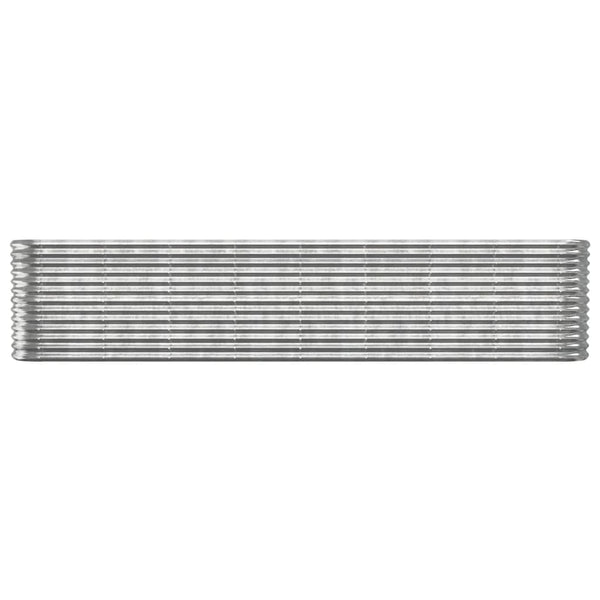 vidaXL Raised Garden Bed Galvanized Steel 332x40x68 cm Silver