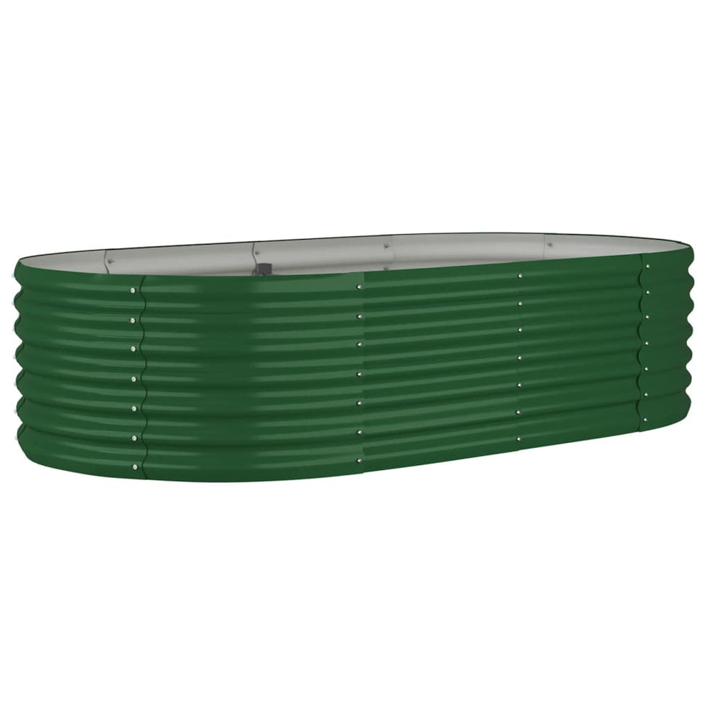 vidaXL Raised Garden Bed Galvanized Steel 152x80x36 cm Green