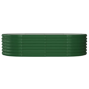 vidaXL Raised Garden Bed Galvanized Steel 152x80x36 cm Green