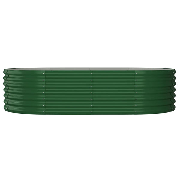 vidaXL Raised Garden Bed Galvanized Steel 152x80x36 cm Green