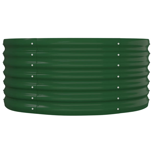 vidaXL Raised Garden Bed Galvanized Steel 152x80x36 cm Green