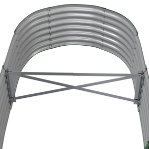 vidaXL Raised Garden Bed Galvanized Steel 152x80x36 cm Green