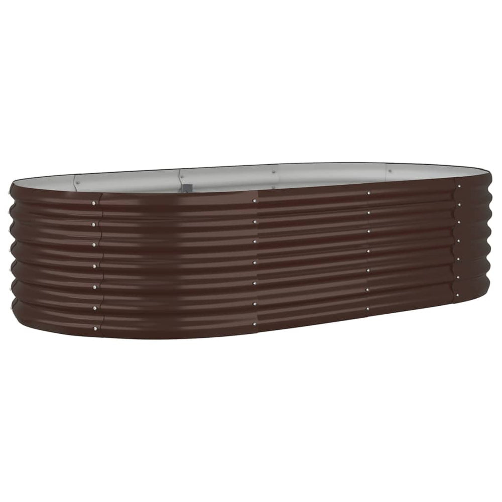 vidaXL Raised Garden Bed Galvanized Steel 152x80x36 cm Brown