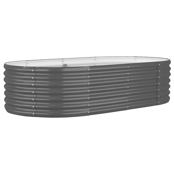 vidaXL Raised Garden Bed Galvanized Steel 152x80x36 cm Anthracite