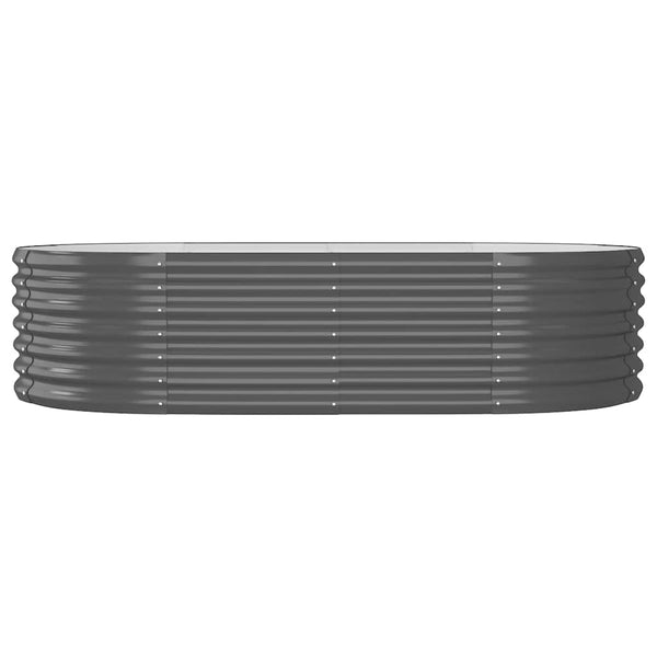 vidaXL Raised Garden Bed Galvanized Steel 152x80x36 cm Anthracite