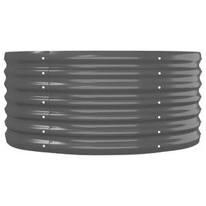 vidaXL Raised Garden Bed Galvanized Steel 152x80x36 cm Anthracite