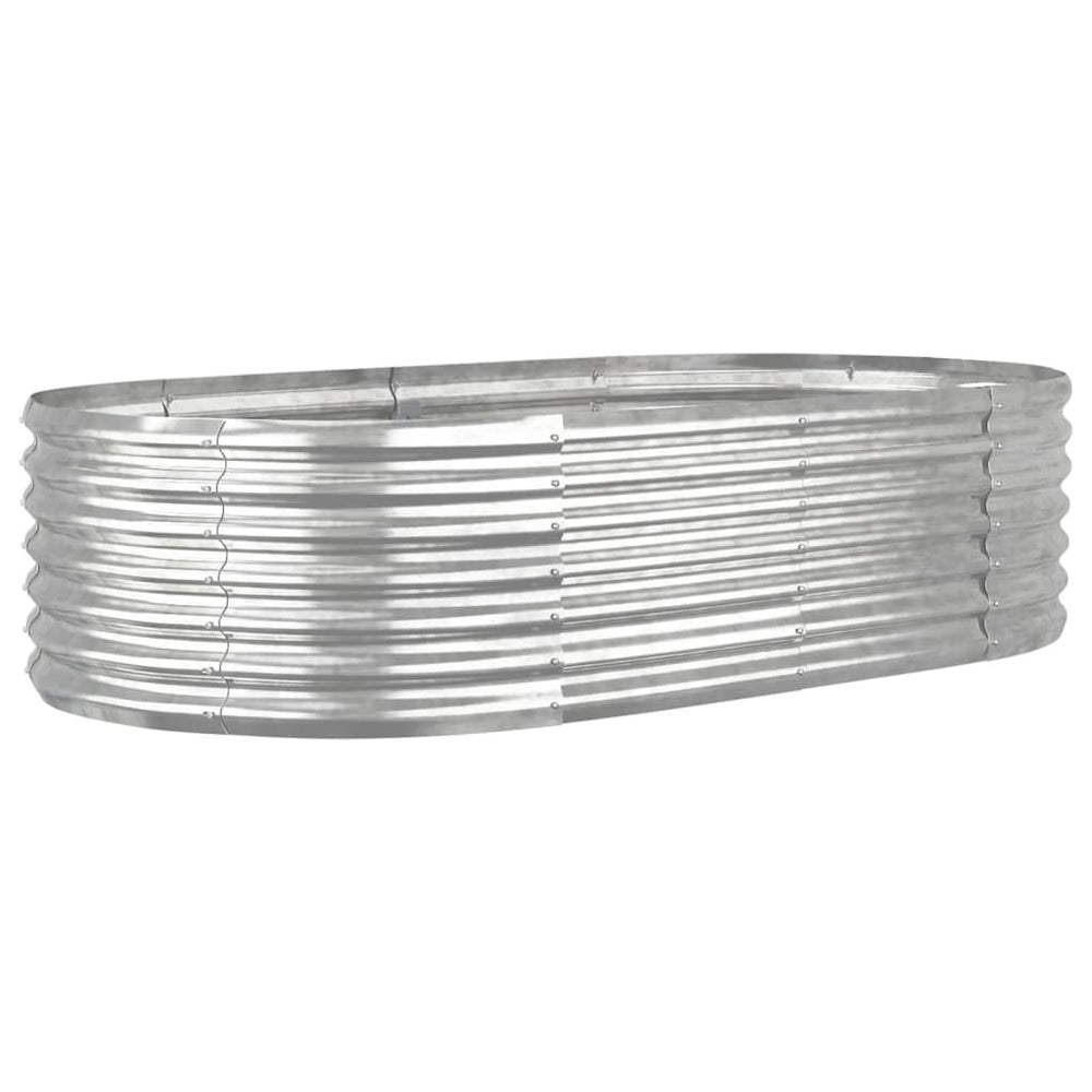 vidaXL Raised Garden Bed Galvanized Steel 152x80x36 cm Silver
