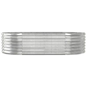 vidaXL Raised Garden Bed Galvanized Steel 152x80x36 cm Silver