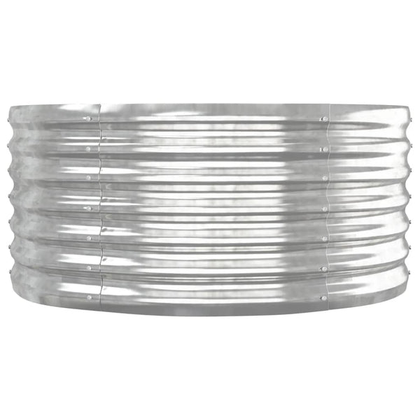 vidaXL Raised Garden Bed Galvanized Steel 152x80x36 cm Silver