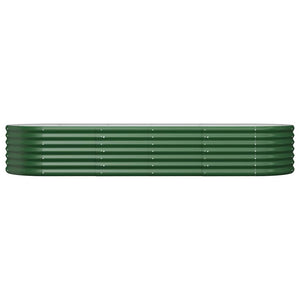vidaXL Raised Garden Bed Galvanized Steel 224x80x36 cm Green