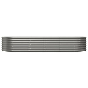 vidaXL Raised Garden Bed Galvanized Steel 224x80x36 cm Gray