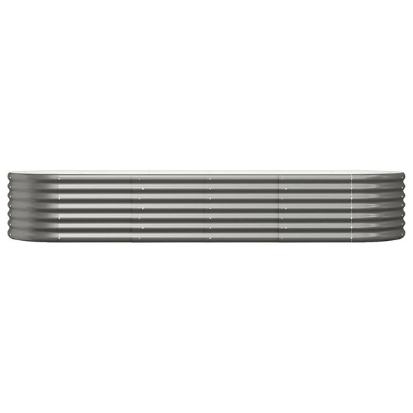 vidaXL Raised Garden Bed Galvanized Steel 224x80x36 cm Gray