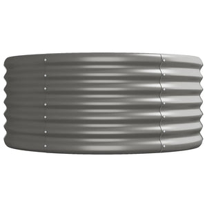 vidaXL Raised Garden Bed Galvanized Steel 224x80x36 cm Gray