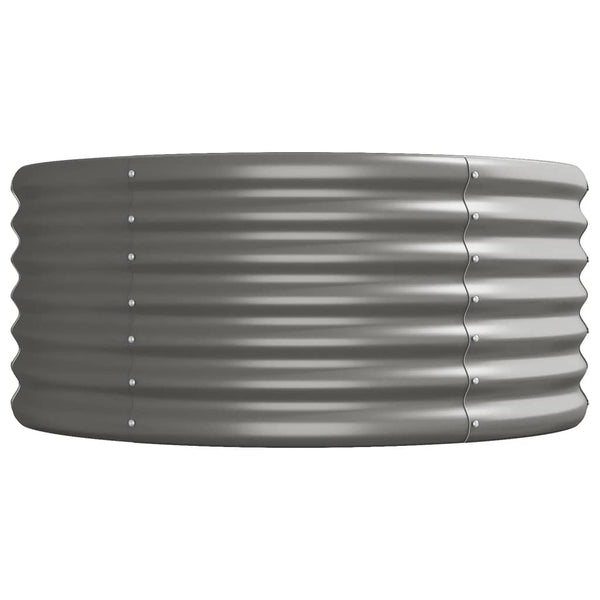 vidaXL Raised Garden Bed Galvanized Steel 224x80x36 cm Gray