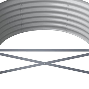 vidaXL Raised Garden Bed Galvanized Steel 224x80x36 cm Gray
