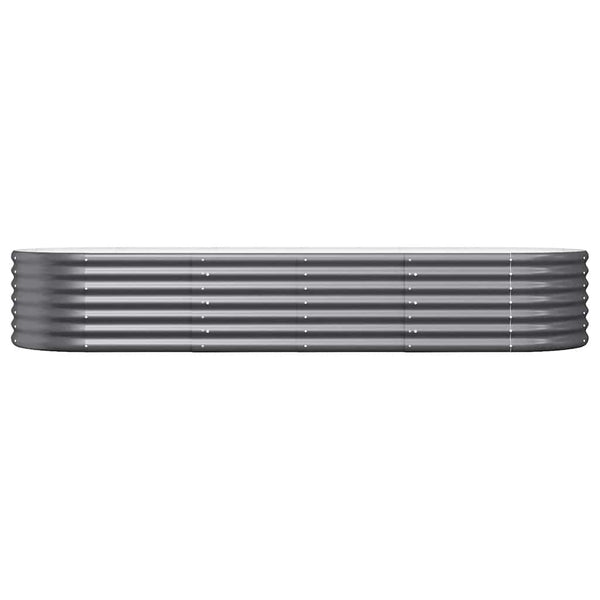 vidaXL Raised Garden Bed Galvanized Steel 224x80x36 cm Anthracite