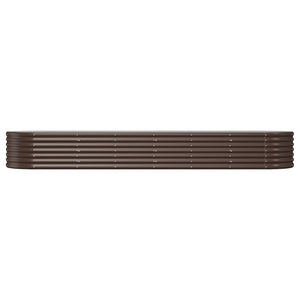 vidaXL Raised Garden Bed Galvanized Steel 296x80x36 cm Brown