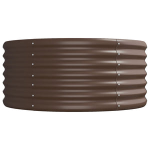 vidaXL Raised Garden Bed Galvanized Steel 296x80x36 cm Brown