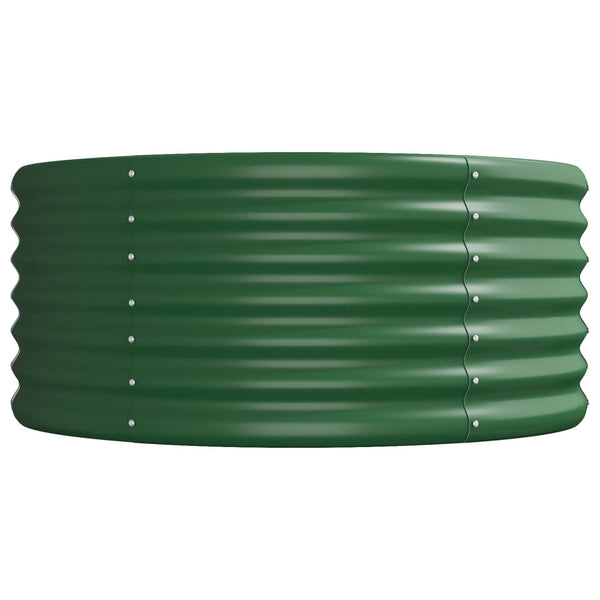 vidaXL Raised Garden Bed Galvanized Steel 368x80x36 cm Green