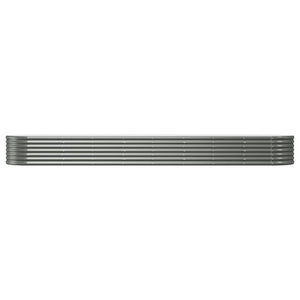 vidaXL Raised Garden Bed Galvanized Steel 368x80x36 cm Grey