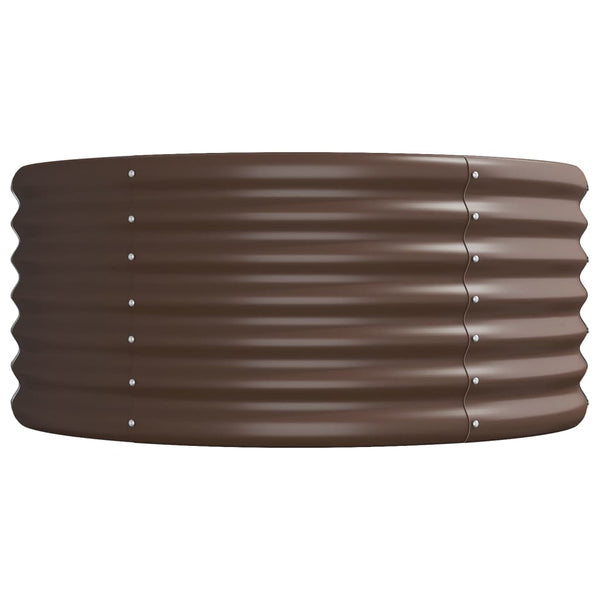 vidaXL Raised Garden Bed Galvanized Steel 368x80x36 cm Brown