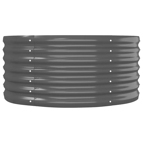 vidaXL Raised Garden Bed Galvanized Steel 368x80x36 cm Anthracite