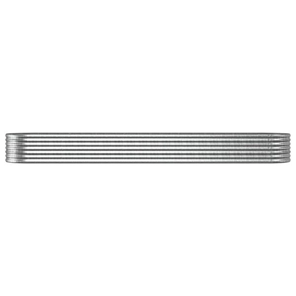vidaXL Raised Garden Bed Galvanized Steel 368x80x36 cm Silver