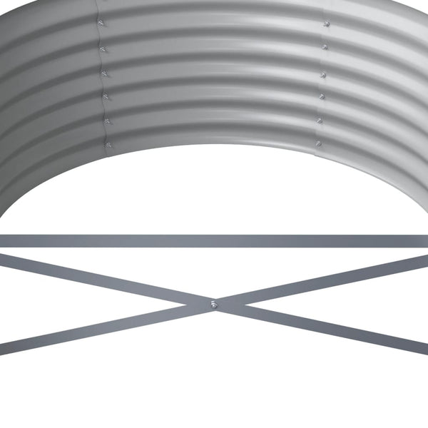 vidaXL Raised Garden Bed Galvanized Steel 368x80x36 cm Silver
