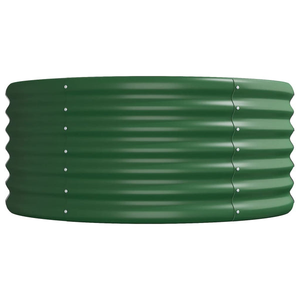 vidaXL Raised Garden Bed Galvanized Steel 440x80x36 cm Green