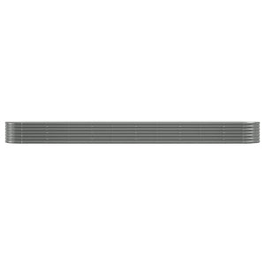 vidaXL Raised Garden Bed Galvanized Steel 440x80x36 cm Gray