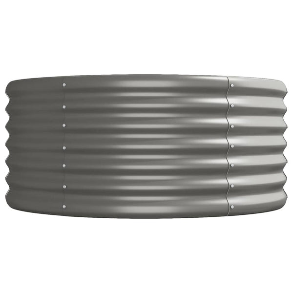 vidaXL Raised Garden Bed Galvanized Steel 440x80x36 cm Gray