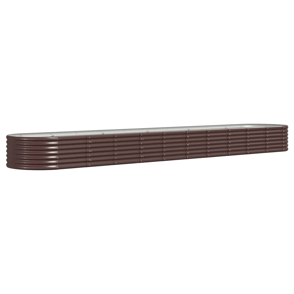 vidaXL Raised Garden Bed Galvanized Steel 440x80x36 cm Brown
