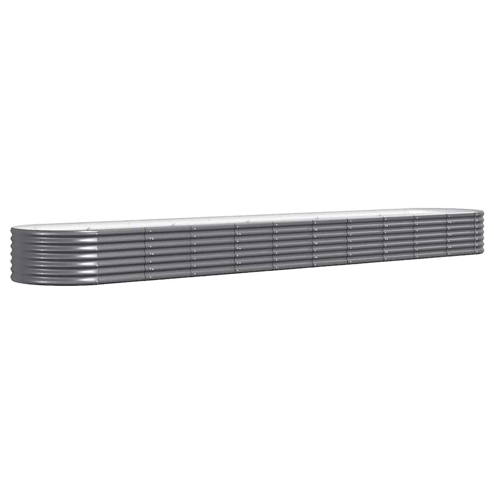 vidaXL Raised Garden Bed Galvanized Steel 440x80x36 cm Anthracite