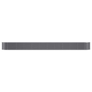 vidaXL Raised Garden Bed Galvanized Steel 440x80x36 cm Anthracite