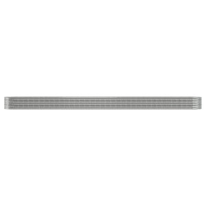 vidaXL Raised Garden Bed Galvanized Steel 440x80x36 cm Silver