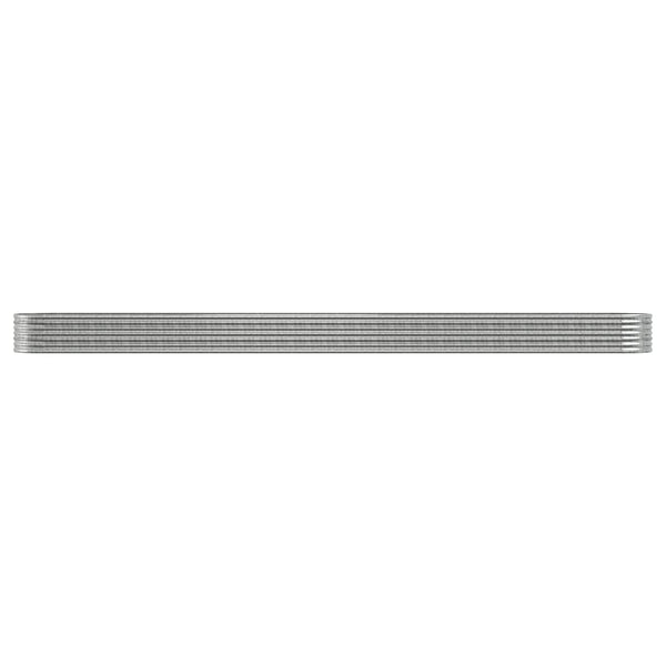 vidaXL Raised Garden Bed Galvanized Steel 440x80x36 cm Silver