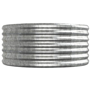 vidaXL Raised Garden Bed Galvanized Steel 440x80x36 cm Silver
