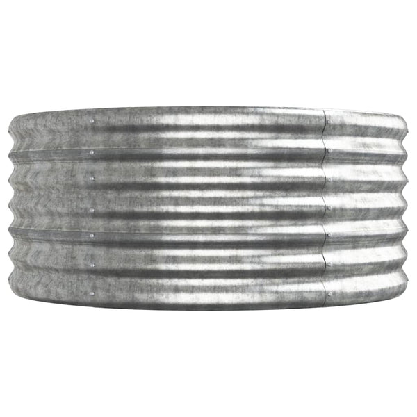 vidaXL Raised Garden Bed Galvanized Steel 440x80x36 cm Silver