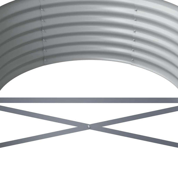vidaXL Raised Garden Bed Galvanized Steel 512x80x36 cm Green