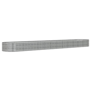 vidaXL Raised Garden Bed Galvanized Steel 512x80x36 cm Silver