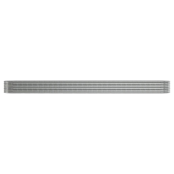 vidaXL Raised Garden Bed Galvanized Steel 512x80x36 cm Silver