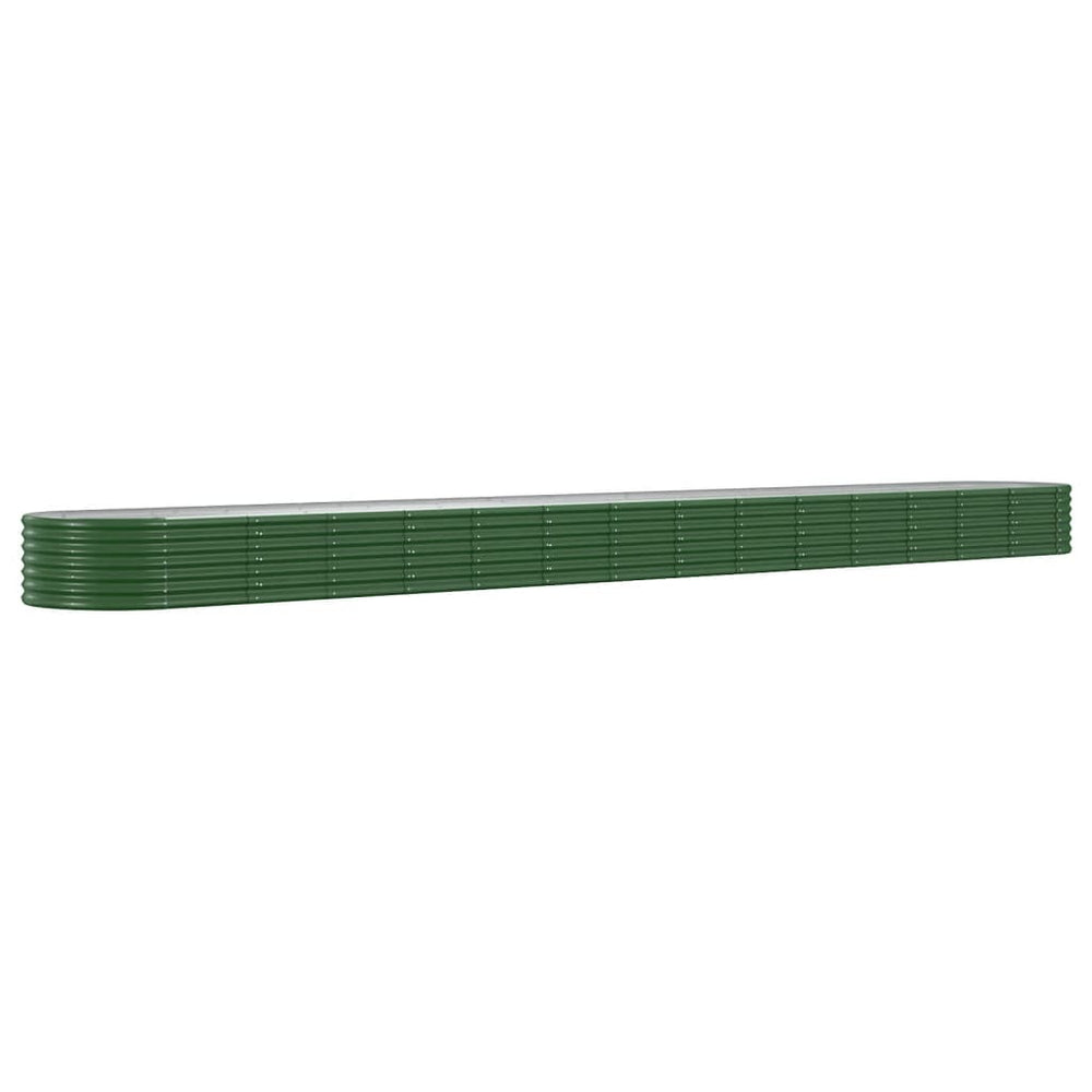 vidaXL Raised Garden Bed Galvanized Steel 620x80x36 cm Green