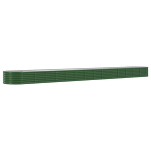 vidaXL Raised Garden Bed Galvanized Steel 620x80x36 cm Green