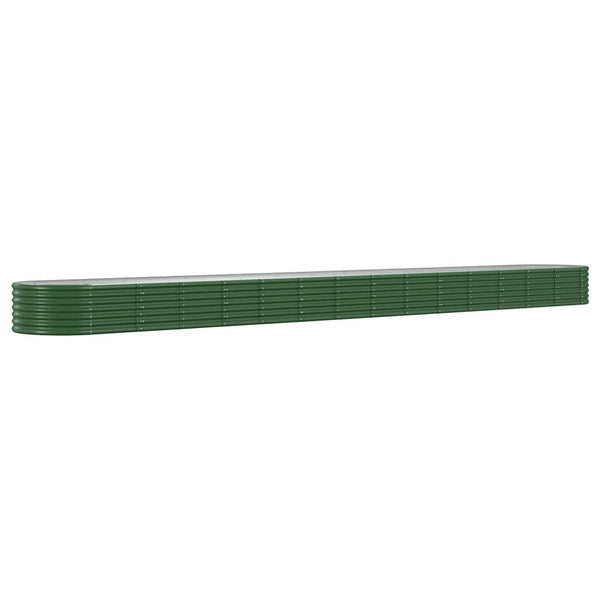 vidaXL Raised Garden Bed Galvanized Steel 620x80x36 cm Green